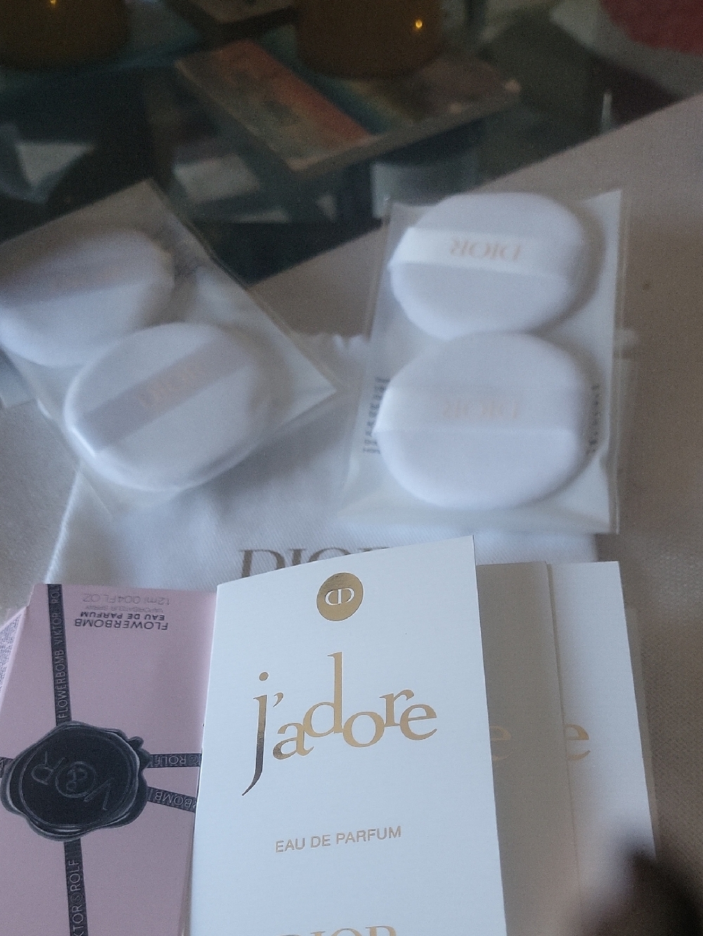 Dior White Tie Bag With All Above Goodies